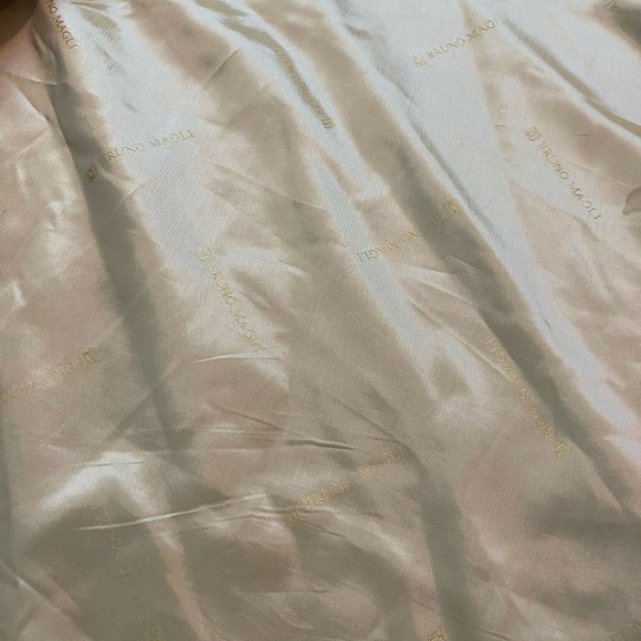 Bruno Magli Womens Ivory Real Leather Collared Full Zip Bomber Jacket Size 42 - Picture 4 of 12